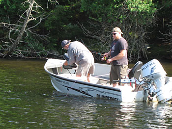 fishing the water of ossetah lake, adirondacks