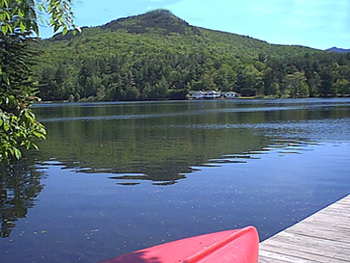 boat dock and baker mountain view